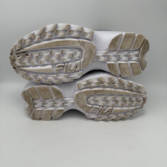 Fila Disruptor 2 Shoes Womens Sz 10 Silver Chrome Iridescent Platform Festival - Picture 7 of 9